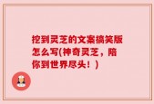 挖到灵芝的文案搞笑版怎么写(神奇灵芝，陪你到世界尽头！)