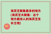 海灵芝聚集最多的地方(海灵芝大聚集：这个地方最惊人的海灵芝生长之地)