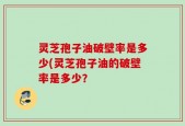 灵芝孢子油破壁率是多少(灵芝孢子油的破壁率是多少？