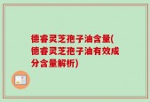 德睿灵芝孢子油含量(德睿灵芝孢子油有效成分含量解析)