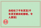 白蛇吃了千年灵芝(千年灵芝被白蛇吞噬，令人震惊)