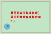 灵芝可以生长多久呢(灵芝的寿命有多长时间？)