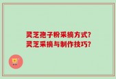 灵芝孢子粉采摘方式？灵芝采摘与制作技巧？