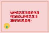 杜仲皮灵芝泡酒的作用和功效(杜仲皮灵芝泡酒的功效及益处)