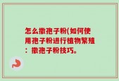 怎么撒孢子粉(如何使用孢子粉进行植物繁殖：撒孢子粉技巧。