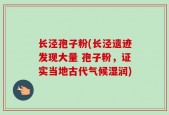 长泾孢子粉(长泾遗迹发现大量 孢子粉，证实当地古代气候湿润)
