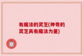 有魔法的灵芝(神奇的灵芝具有魔法力量)