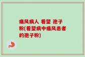 痛风病人 看望 孢子粉(看望病中痛风患者的孢子粉)