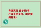 粤微灵芝 孢子粉(粤产灵芝孢子粉，助您保健养生)