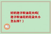 好的孢子粉油花大吗(孢子粉油花的花朵大小怎么样？)