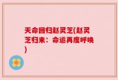 天命回归赵灵芝(赵灵芝归来：命运再度呼唤)