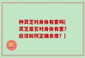种灵芝对身体有害吗(灵芝是否对身体有害？应该如何正确食用？)