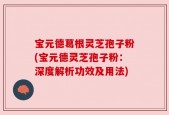 宝元德葛根灵芝孢子粉(宝元德灵芝孢子粉：深度解析功效及用法)
