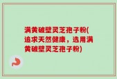 满黄破壁灵芝孢子粉(追求天然健康，选用满黄破壁灵芝孢子粉)