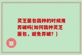 灵芝菌包栽种的时候用弄破吗(如何栽种灵芝菌包，避免弄破？)