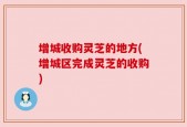 增城收购灵芝的地方(增城区完成灵芝的收购)