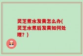 灵芝煮水发黄怎么办(灵芝水煮后发黄如何处理？)