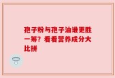孢子粉与孢子油谁更胜一筹？看看营养成分大比拼