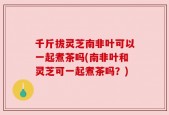 千斤拔灵芝南非叶可以一起煮茶吗(南非叶和灵芝可一起煮茶吗？)