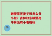 破壁灵芝孢子粉怎么分小包？吉林敖东破壁孢子粉没有小看帽标