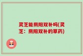 灵芝能阴阳双补吗(灵芝：阴阳双补的草药)