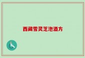 西藏雪灵芝泡酒方