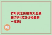 竹叶灵芝价格表大全最新(竹叶灵芝价格最新一览表)