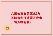 九荟仙宫主灵芝水(九荟仙宫主打造灵芝之水，为万物祈福)