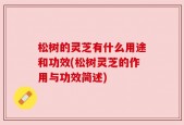 松树的灵芝有什么用途和功效(松树灵芝的作用与功效简述)