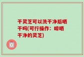 干灵芝可以洗干净后晒干吗(可行操作：晾晒干净的灵芝)