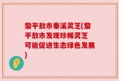 黎平敖市秦溪灵芝(黎平敖市发现珍稀灵芝 可能促进生态绿色发展)