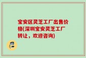 宝安区灵芝工厂出售价格(深圳宝安灵芝工厂转让，欢迎咨询)
