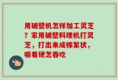 用破壁机怎样加工灵芝？家用破壁料理机打灵芝，打出来成棉絮状，嚼着硬怎吞吃