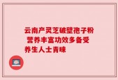 云南产灵芝破壁孢子粉 营养丰富功效多备受养生人士青睐