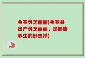 金寨灵芝丽丽(金寨县出产灵芝丽丽，是健康养生的好选择)