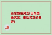 山东盛通灵芝(山东盛通灵芝：重拾灵芝的美好)