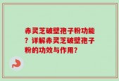赤灵芝破壁孢子粉功能？详解赤灵芝破壁孢子粉的功效与作用？