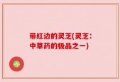 带红边的灵芝(灵芝：中草药的极品之一)