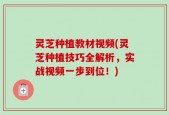 灵芝种植教材视频(灵芝种植技巧全解析，实战视频一步到位！)