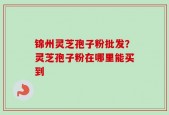 锦州灵芝孢子粉批发？灵芝孢子粉在哪里能买到