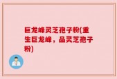 巨龙峰灵芝孢子粉(重生巨龙峰，品灵芝孢子粉)