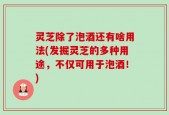 灵芝除了泡酒还有啥用法(发掘灵芝的多种用途，不仅可用于泡酒！)