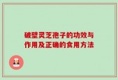 破壁灵芝孢子的功效与作用及正确的食用方法