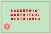 怎么收集灵芝种子呢(收集灵芝种子的方法：介绍灵芝种子收集方法)