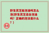 野生灵芝能泡澡吗怎么泡(野生灵芝适合泡澡吗？正确的泡法是什么？)
