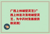 广西上林破壁灵芝(广西上林首次发现破壁灵芝，为中药材发展提供新资源)