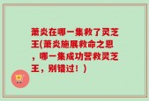 萧炎在哪一集救了灵芝王(萧炎施展救命之恩，哪一集成功营救灵芝王，别错过！)