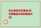 怎么搞出灵芝菌丝(灵芝细胞悬浮液的制备方法)