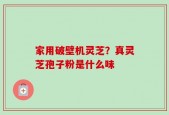 家用破壁机灵芝？真灵芝孢子粉是什么味