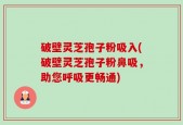 破壁灵芝孢子粉吸入(破壁灵芝孢子粉鼻吸，助您呼吸更畅通)